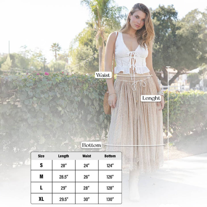 Prairie Dream Wanderer Skirt in Latte