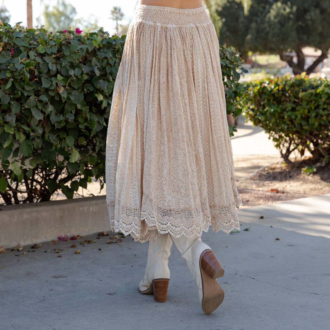 Prairie Dream Wanderer Skirt in Latte